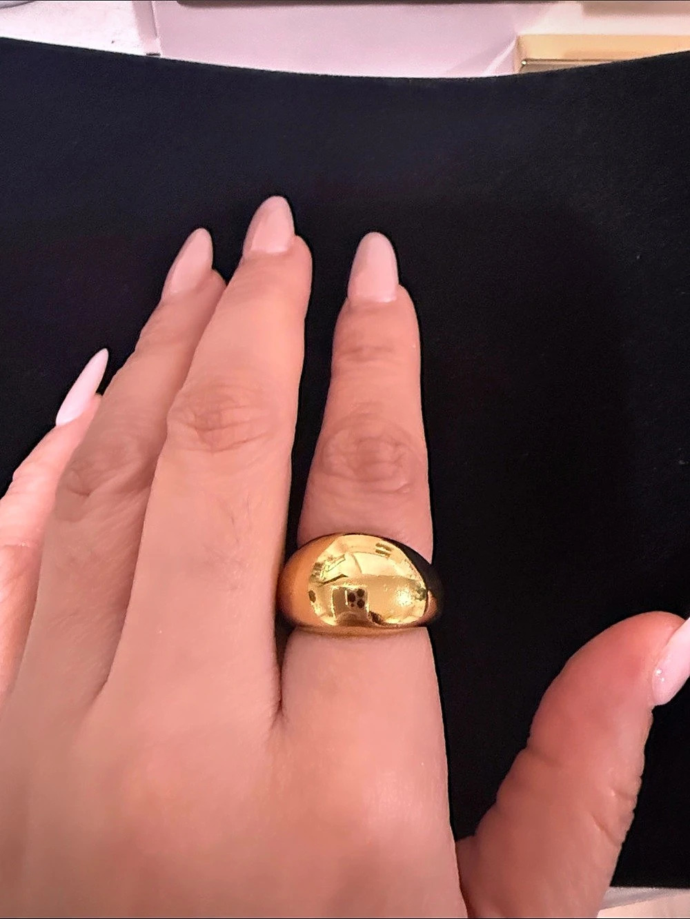 Madewell 92.5 Sterling Silver Gold-Tone Domed Ring Like New